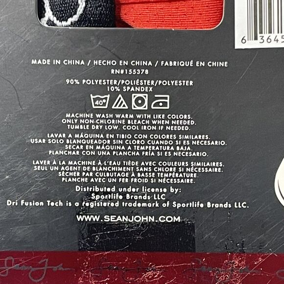 Boxer Briefs Size 3XL Sean John Red Black Dri-Fusion Tech Stretch - Picture 9 of 10